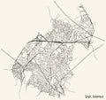 Street roads map of the district ÃÅ¾iÃÅ¸li of Istanbul, Turkey Royalty Free Stock Photo